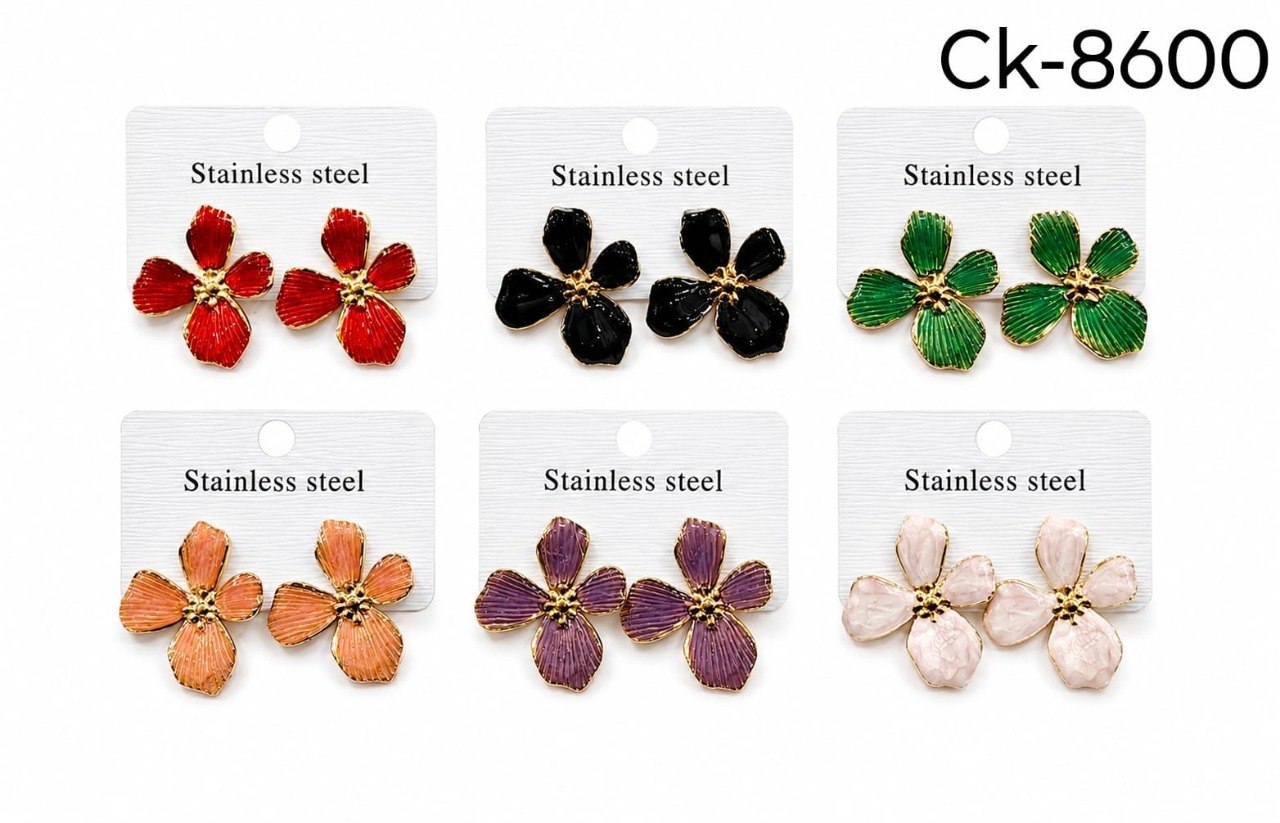 Aros flor texturizada