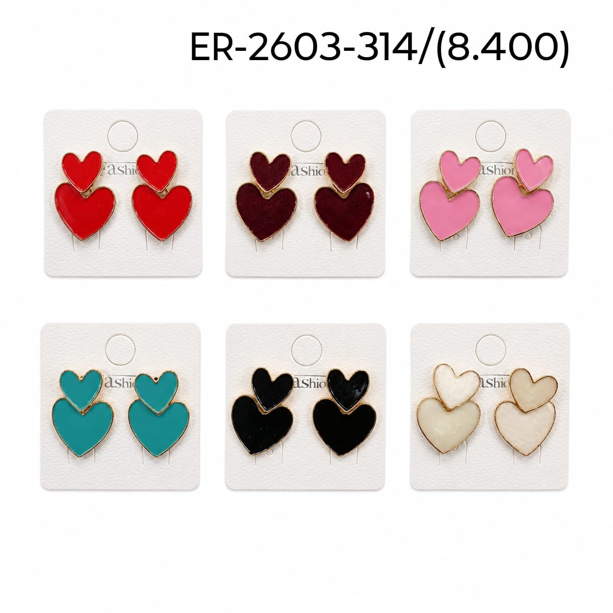 Aros doble corazón