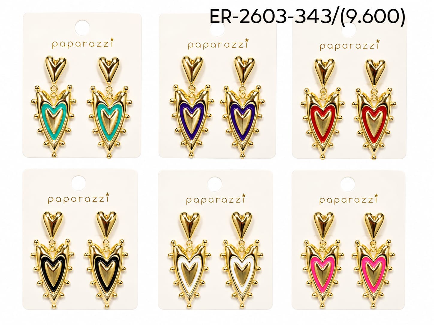 Aros corazón sagrado dorado