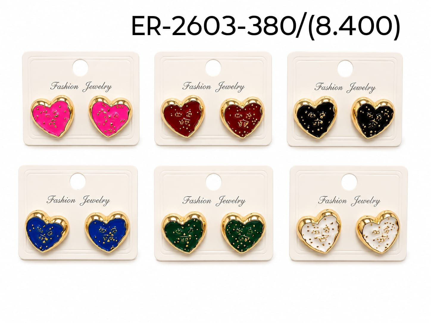 Aros mini corazón con dorado