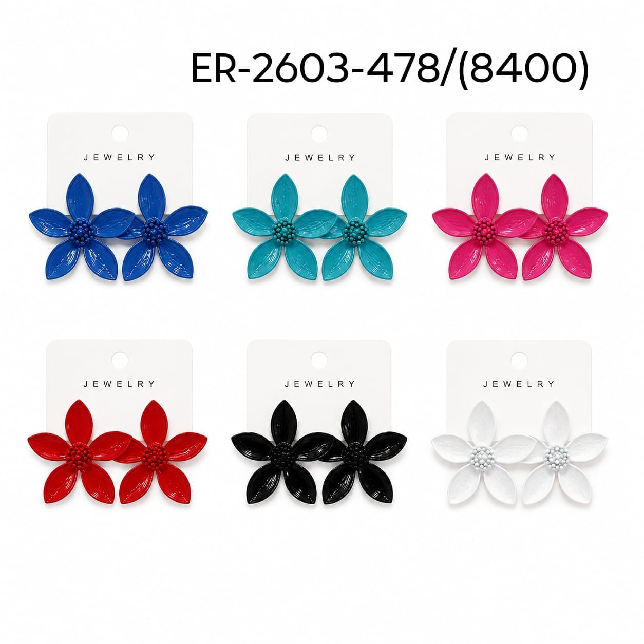 Aros flor 5 pétalos puntiagudos