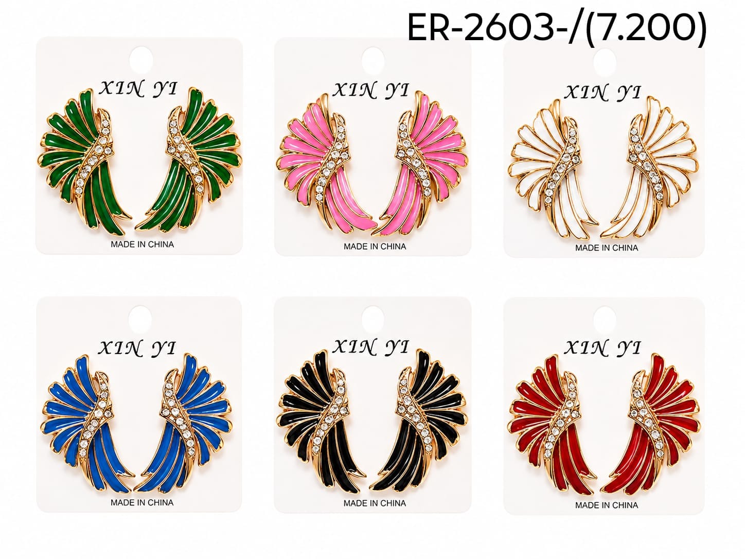 Aros ala con brillantes